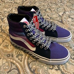 NWT Vans SK8-Hi Custom Checkered Board Deep Racer Men’s Sz 6.5 Women’s sz 8